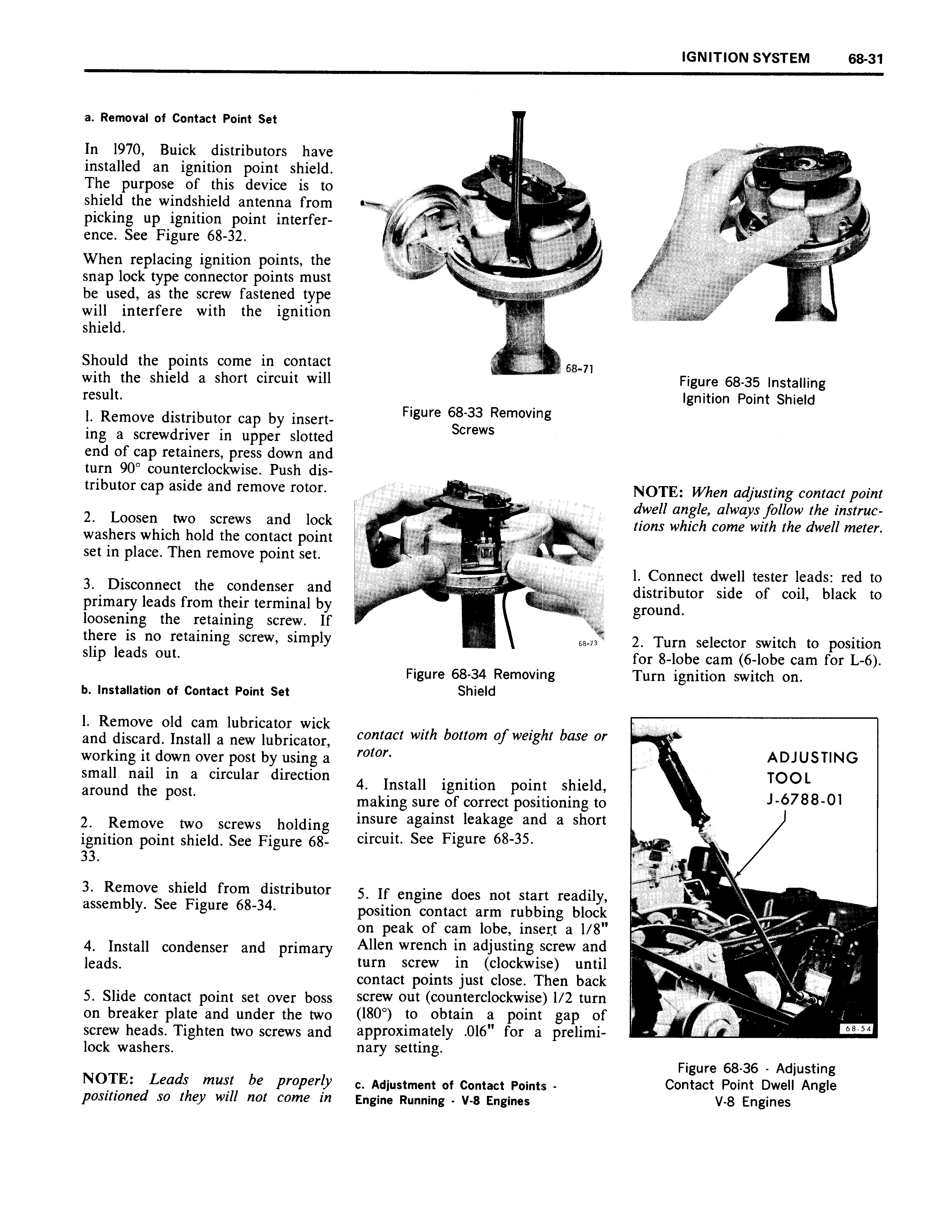 1970 Buick Body Service Manual - Engine Electrical Page 31 of 40